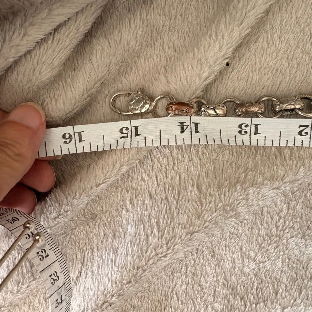 Vintage Artisan John Hardy Inspired Hammered Silver Tone Necklace 15